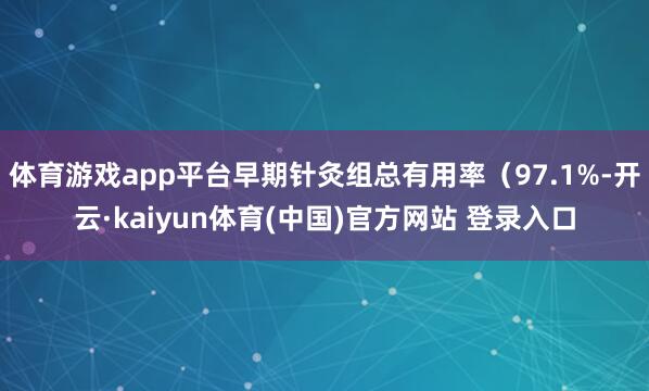 体育游戏app平台早期针灸组总有用率（97.1%-开云·kaiyun体育(中国)官方网站 登录入口