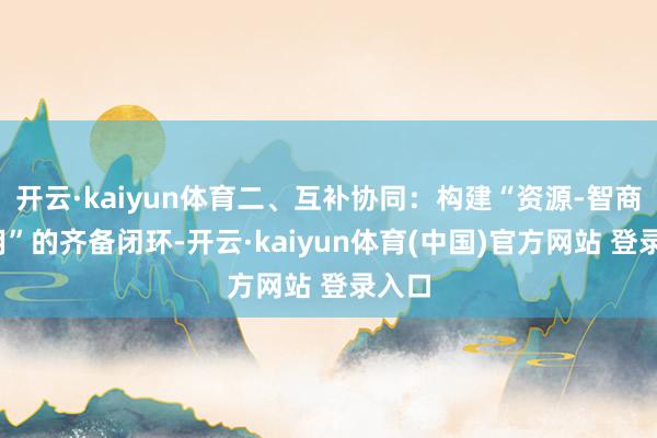 开云·kaiyun体育二、互补协同：构建“资源-智商-运用”的齐备闭环-开云·kaiyun体育(中国)官方网站 登录入口